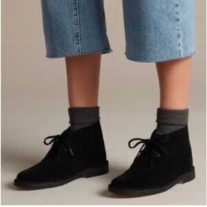Women’s Clark’s Originals Dessert Black Suede Ankle Boots / Booties / Shoes